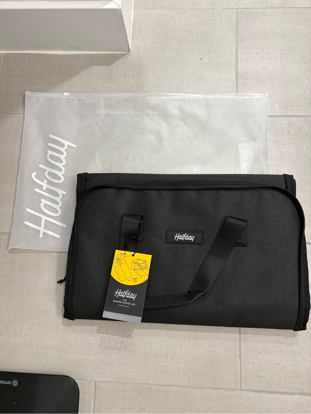 Halfday Garment Duffel Bag NWT Black Travel/ Carry On Friendly